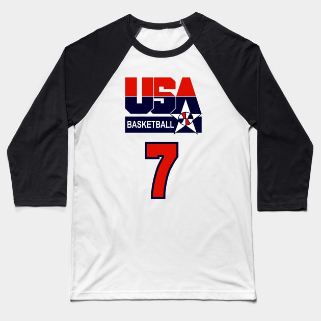 USA DREAM TEAM 92 - Bird Baseball T-Shirt by Buff Geeks Art